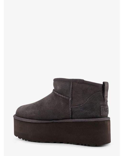Ugg Gray Ultra Mini Classic - Boots With Plateau