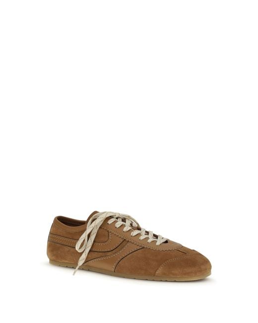 Dries Van Noten Brown Suede Sneakers for men