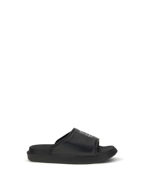 Men's Black Logo Slide Sandals