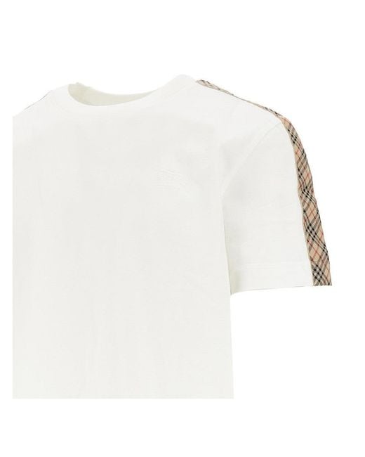 Burberry White Equestrian Knight T-Shirt for men