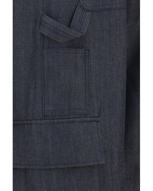 Balenciaga Blue Cargo Pants Denim Print