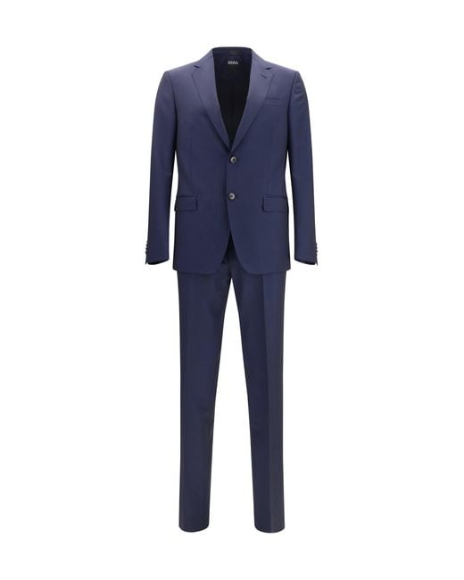 Zegna Blue Tailored Suit for men