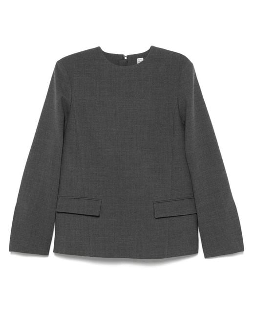 Totême Gray Mélange Effect Blouse