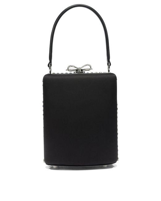 Self-Portrait Black Mini Multi Crystal Handbag
