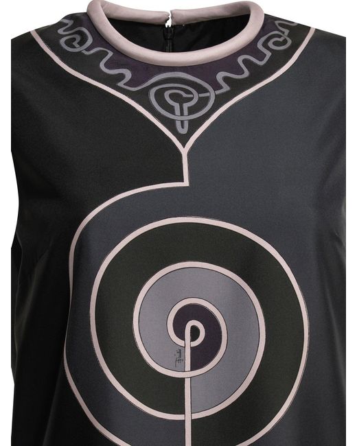 Emilio Pucci Black "Astro" Short Dress