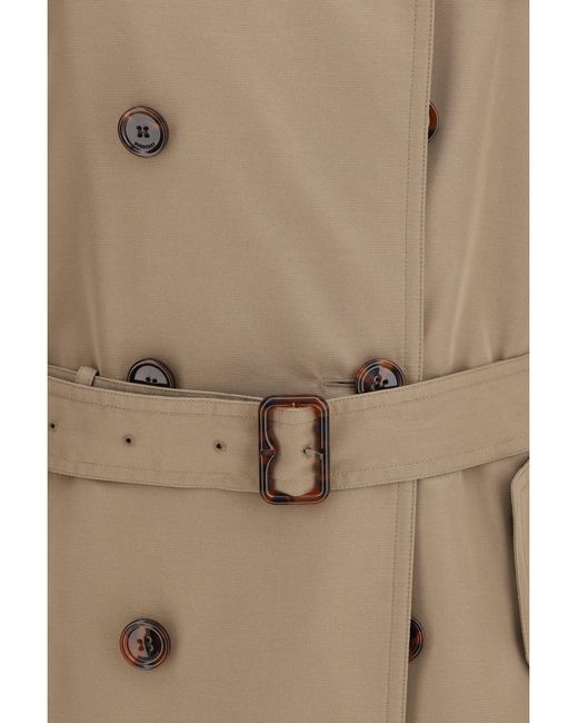 Burberry Natural Double-Breasted Belted Trench for men