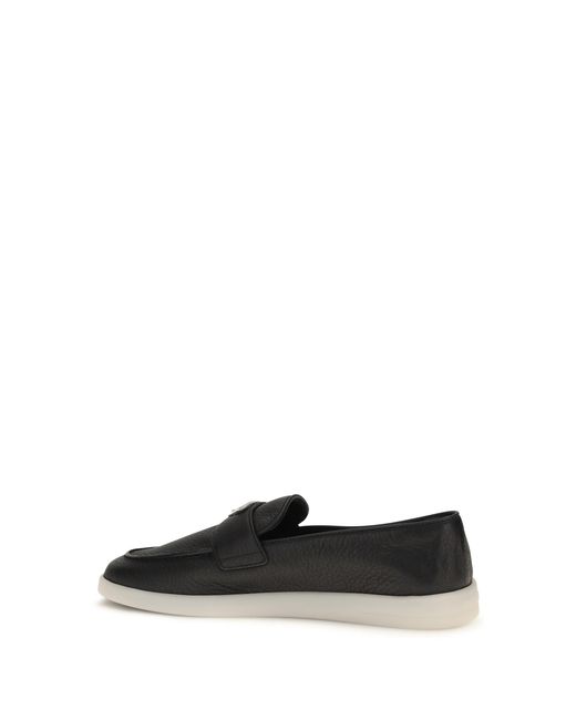 Prada Black Leather Loafers for men