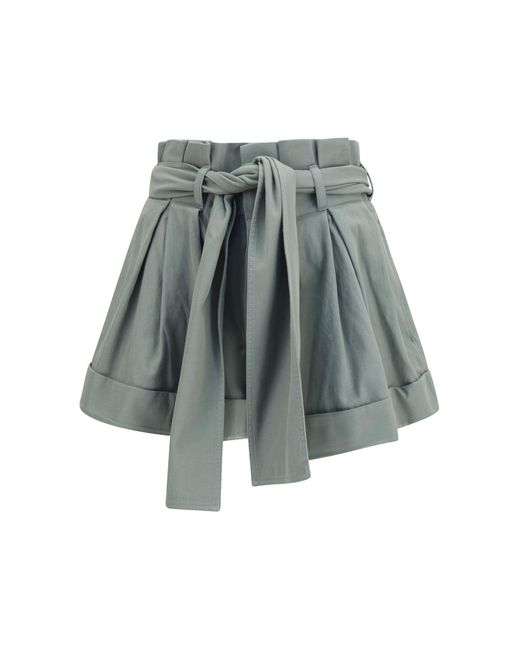 Balmain Blue High-Waisted Shorts