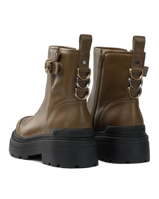 Pinko Brown Ankle Boots
