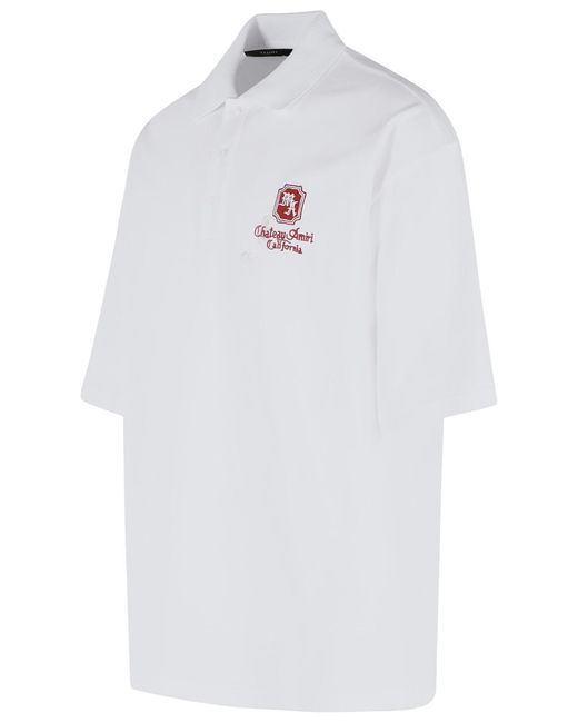 Amiri White Cotton Polo Shirt for men