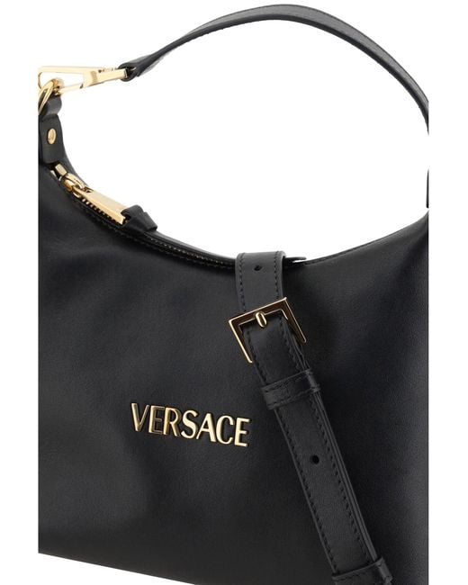 Versace Black Hobo Handbag