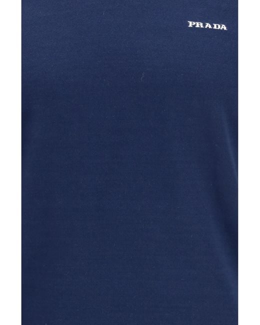 Prada Blue C-Neck Knit for men