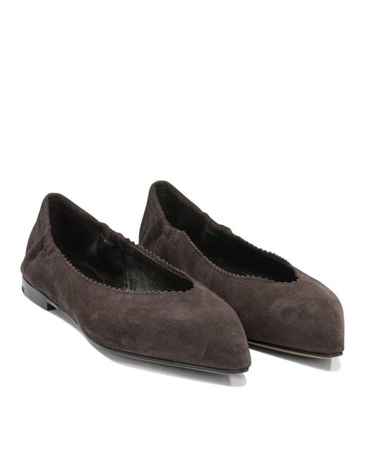 Pomme D'or Brown Ballerinas Coffee