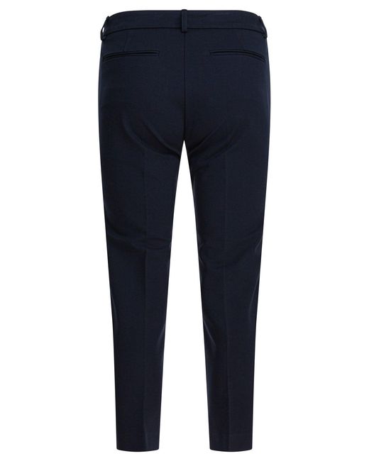 Semler Blue Viscose Pants Trousers