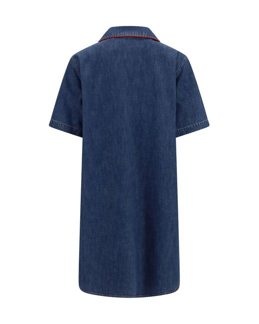 Valentino Blue Chambray Denim Dress