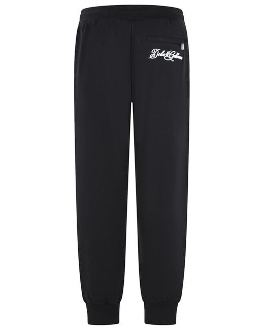 Dolce & Gabbana Black Dolce & Gabbana Jogger Cotton Trousers for men