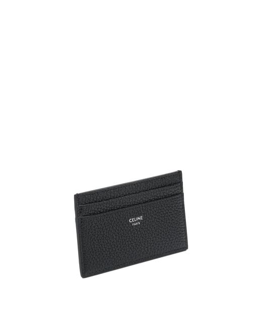 Céline White Leather Cards Holder for men