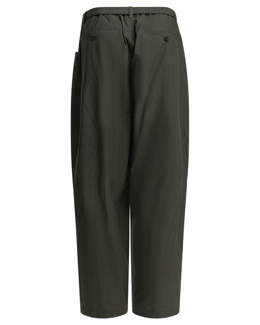 Sacai Green Typewriter Parachute Pants for men
