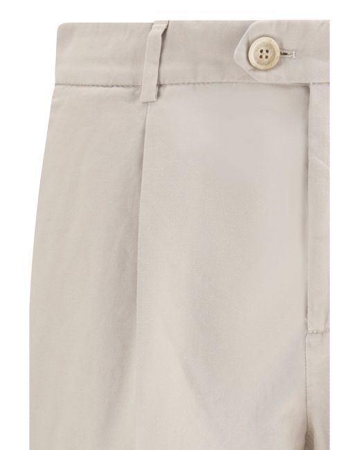 Brunello Cucinelli Natural Cotton Pants for men