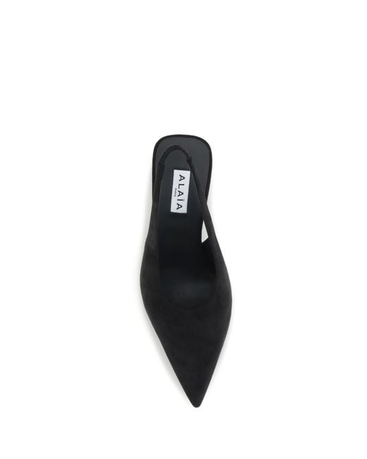 Alaïa Black Alaã¯A Cube Wedge Slingback Pumps