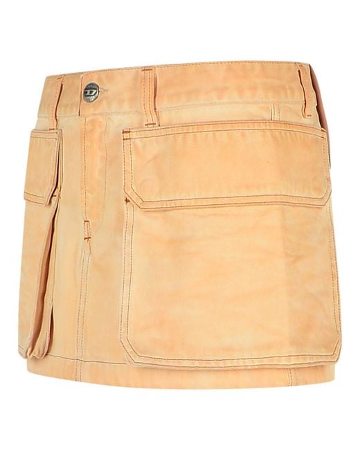 DIESEL Natural Cotton Miniskirt