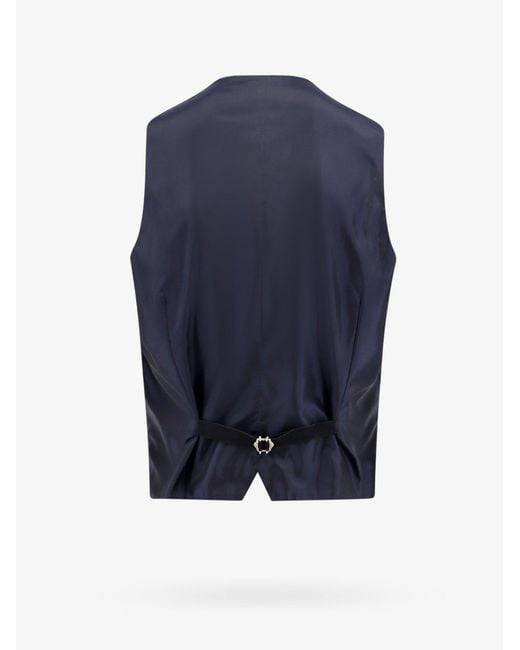 Tagliatore Blue Vest for men