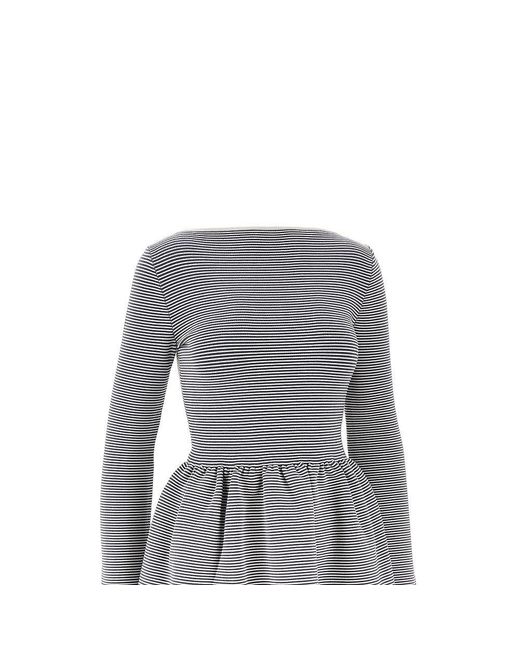 Emporio Armani Gray Ottoman Jersey Mini Dress