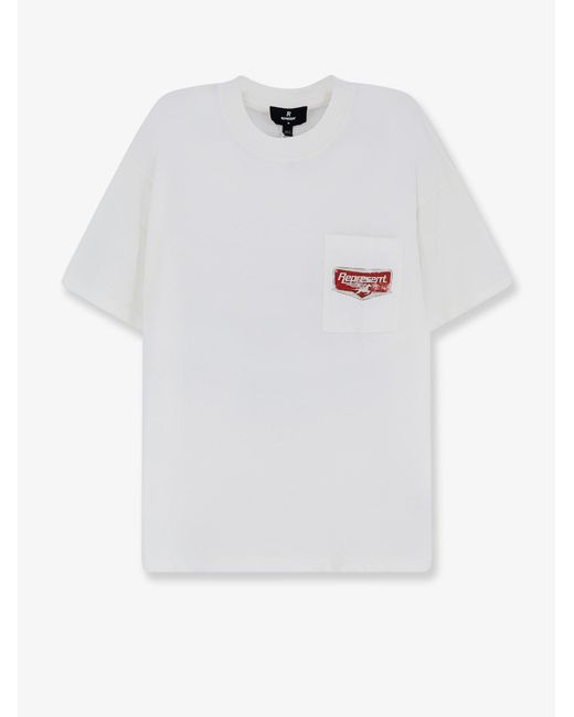 Represent White Nothing Faster Cotton T-Shirt for men