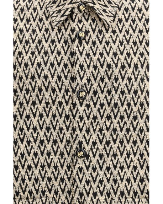 Valentino White Mixed Cotton Jacquard Toute La V Jacket for men