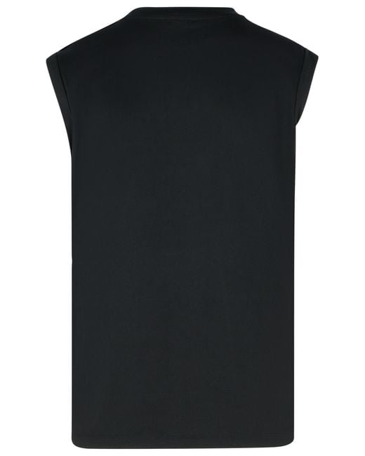 Balmain Black Cotton Tank Top