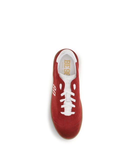 Be980 Red Sneakers Harvard 1 Suede