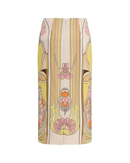LaDoubleJ Metallic Velvet Pencil Skirt Tulip Placée
