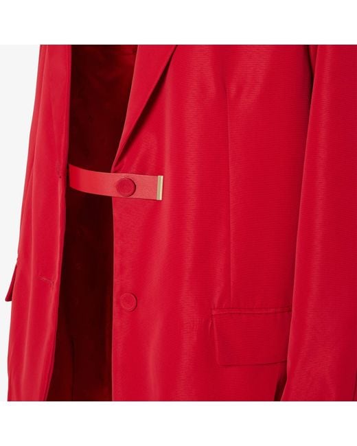 Fendi Red Single Breasted Blazer Jacket