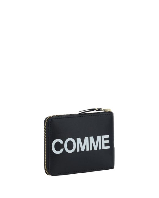 Comme des Garçons Black Zip-Around Wallet Calf Leather for men
