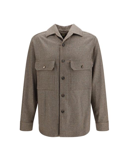 Men's Grey Wool Shirt Sky