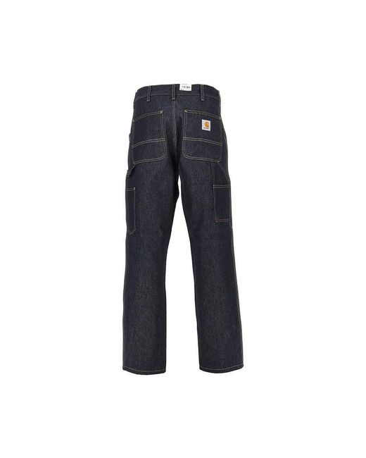 Carhartt Blue 'Single Knee' Denim Pants for men