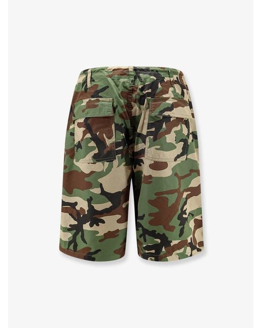 Stussy Green Surplus Camouflage Shorts for men
