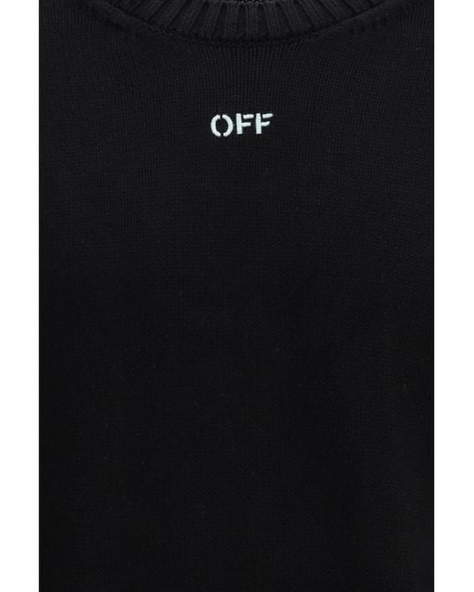 Off-White c/o Virgil Abloh Black Diagonal Arrow Fuzzy Sweater for men