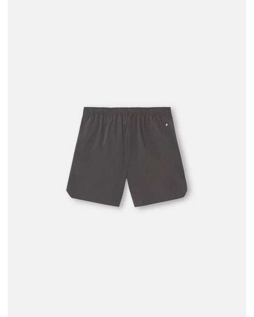 Stone Island Gray Technical Shorts With Stellina Logo for men