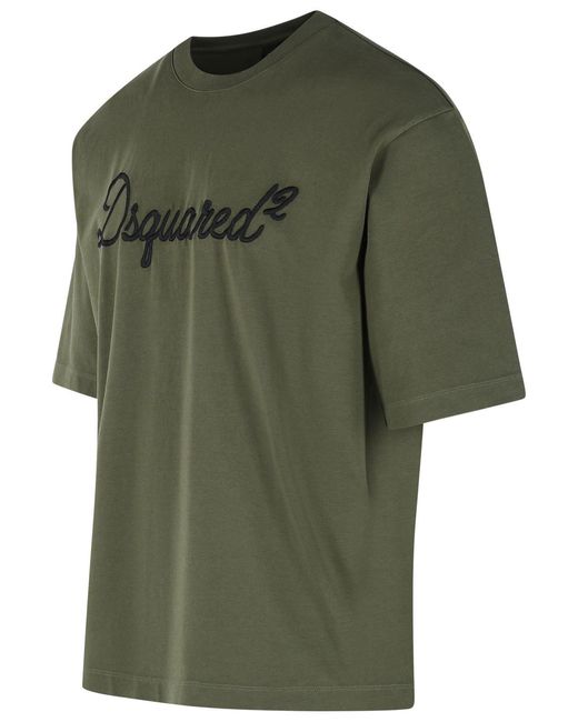 DSquared² Green Cotton T-Shirt for men
