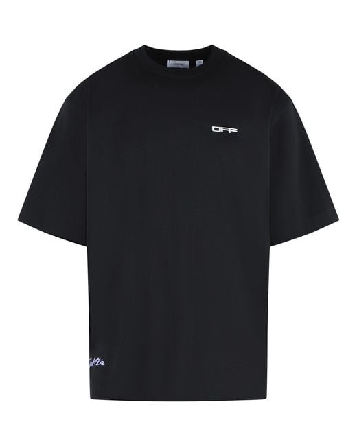 Off-White c/o Virgil Abloh Black 'Archigeography Arrow' Cotton T-Shirt for men