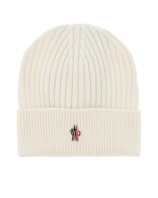 Moncler Natural Wool Beanie Hat for men