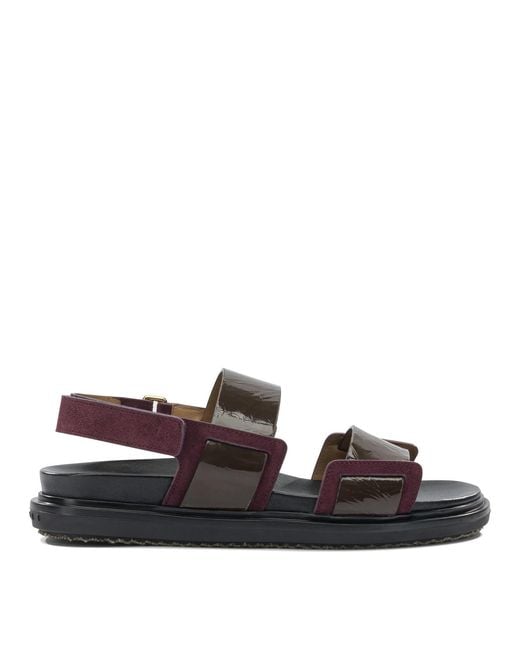 Marni Multicolor "Fussbett" Leather Sandals