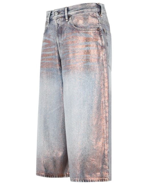Acne Gray 'Rose Copper/Light' Cotton Blend Bermuda Shorts