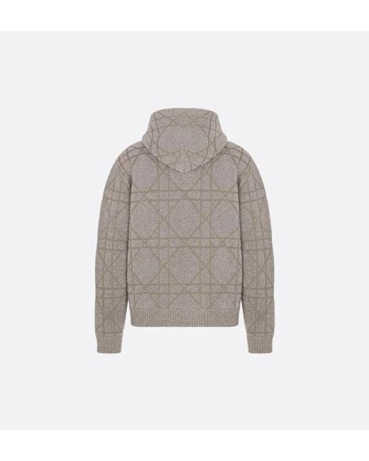 Dior Gray Cannage Hoodie for men