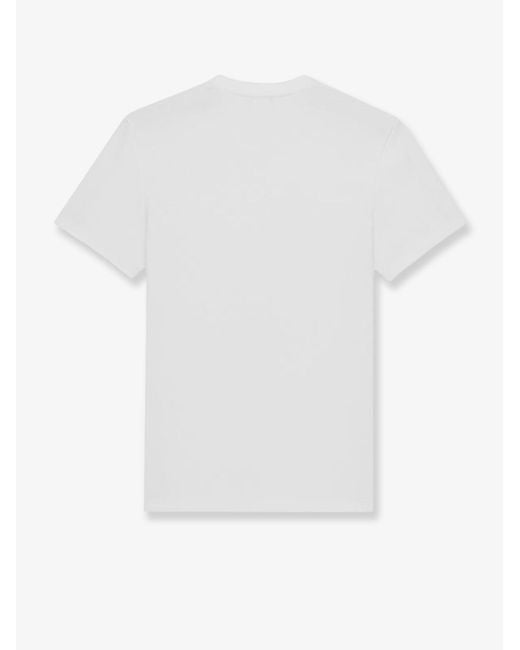 Saint Laurent White Cassandre Certified Cotton T-Shirt for men