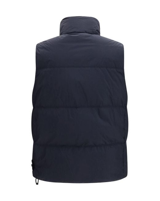 Stone Island Blue Crinkle Reps Ny Padded Vest for men