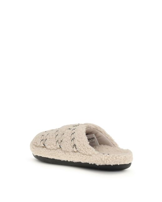 Moon Boot White Teddy Slipper