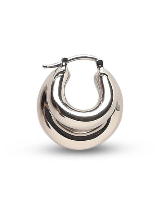 Panconesi Metallic Huggies Blow Up Earrings