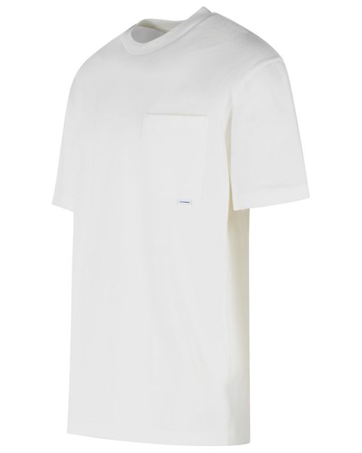 Jil Sander White Cotton T-Shirt for men
